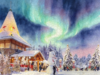 CALVENDO Puzzle Rovaniemi in Finnland | 1000 Teile Lege-Größe 64x48cm Foto-Puzzle für glückliche Stunden