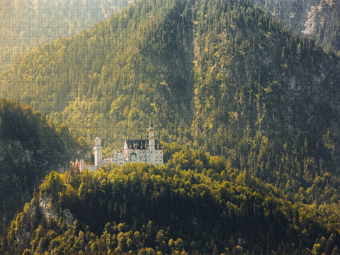 CALVENDO Puzzle Motiv: Schloss Neuschwanstein | 1000 Teile Lege-Größe 64x48cm Foto-Puzzle für glückliche Stunden