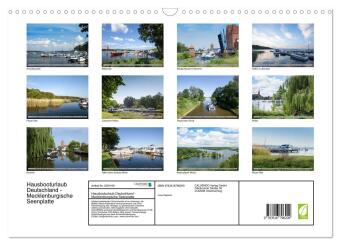 Hausbooturlaub Deutschland - Mecklenburgische Seenplatte (Wandkalender 2027 DIN A3 quer), CALVENDO Monatskalender
