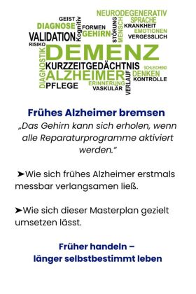 Masterplan gegen Alzheimer. Fit im Kopf - ein Leben lang. Wie Sie frühzeitig Ihr Demenz-Risiko halbieren, Ihr Gehirn regenerieren und geistig fit bleiben. Spiegel-Bestsellerautor