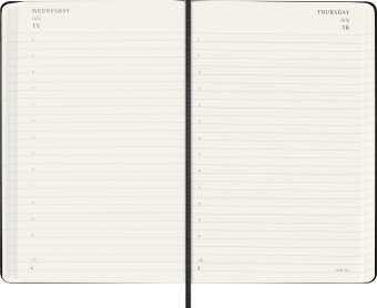 Moleskine 18 Monate TagesKalender 2026/2027, Large/A5, 1 Tag = 1 Seite, fester Einband, Schwarz