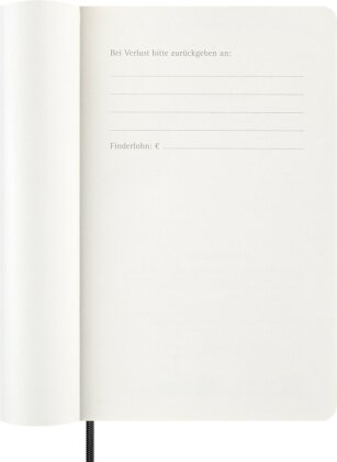 Moleskine 12 Monate Wochen NotizKalender deutsch 2027, Large/A5, 1 Wo = 1 Seite, rechts linierte Seite, weicher Einband, Schwarz