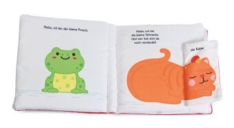 Mein Kuschel-Klappen-Stoffbuch. Welches Tier siehst du hier? Lieblingstiere