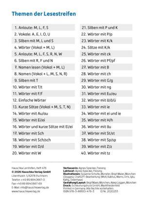 Meine Übungsstreifen Lesen lernen - 1. Klasse: Buchstaben, Silben, einfache Wörter