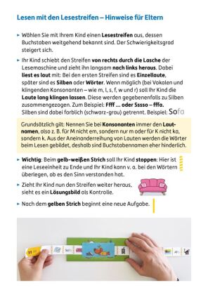 Meine Übungsstreifen Lesen lernen - 1. Klasse: Buchstaben, Silben, einfache Wörter
