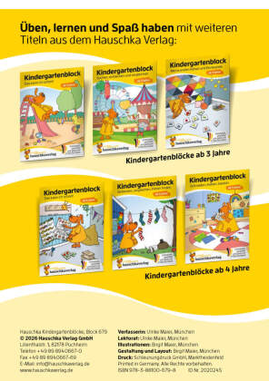 Kindergartenblock ab 3 Jahre - Formen, Farben, Rätselspaß