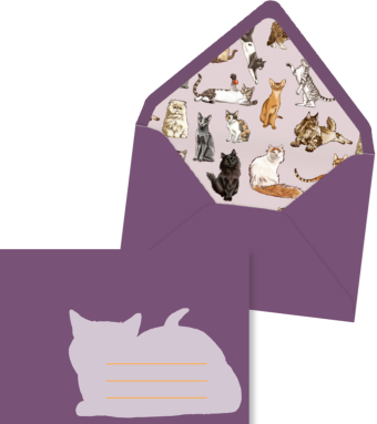 Pop-up-Grußkarte - I love Cats