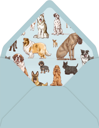 Pop-up-Grußkarte - I love Dogs