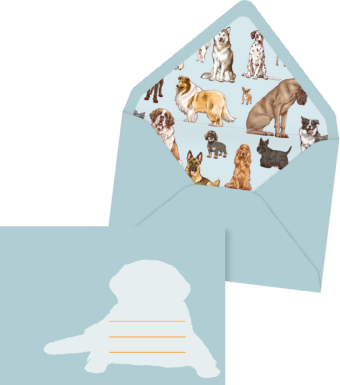 Pop-up-Grußkarte - I love Dogs