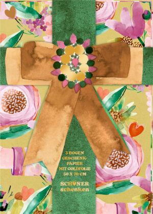 Geschenkpapier-Bogen mit Goldfolie - Schöner Schenken