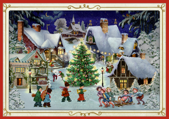 Pop-up-Grußkarte - Nostalgische Weihnachtszeit