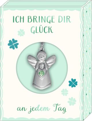 Schmuckanhänger - Kleiner Schutzengel (mint / gelb)
