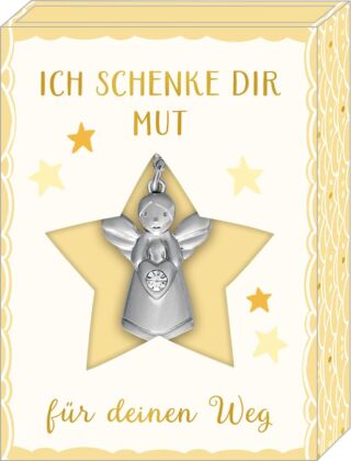 Schmuckanhänger - Kleiner Schutzengel (mint / gelb)