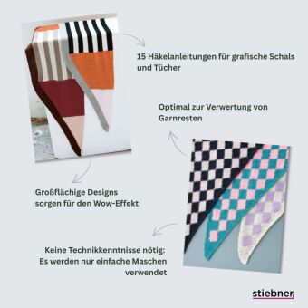 Tücher und Schals häkeln in grafischen Designs