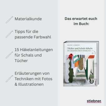 Tücher und Schals häkeln in grafischen Designs