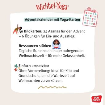 Wichtel-Yoga-Adventskalender. 24 Asanas für die Winter- und Weihnachtszeit, m. 1 Beilage