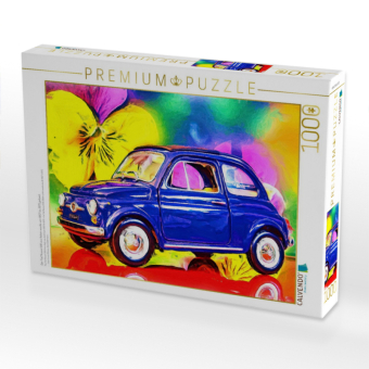 CALVENDO Puzzle Der Fiat Nuova 500 aus Italien wurde von 1957 bis 1975 gebaut. | 1000 Teile Lege-Größe 64x48cm Foto-Puzzle für glückliche Stunden