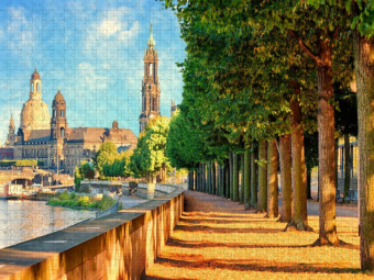 CALVENDO Puzzle Dresden im Sommer | 1000 Teile Lege-Größe 64x48cm Foto-Puzzle für glückliche Stunden