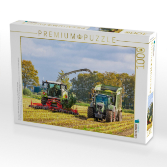 CALVENDO Puzzle Claas Jaguar 950 und Fendt 724 Vario mit Fendt Tigo 65 XR D Ladewagen | 1000 Teile Lege-Größe 64x48cm Foto-Puzzle für glückliche Stunden