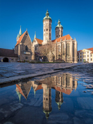 CALVENDO Puzzle Naumburger Dom im Spiegel | 1000 Teile Lege-Größe 64x48cm Foto-Puzzle für glückliche Stunden