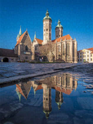 CALVENDO Puzzle Naumburger Dom im Spiegel | 1000 Teile Lege-Größe 64x48cm Foto-Puzzle für glückliche Stunden