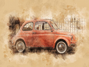 CALVENDO Puzzle Fiat Nuova 500 | 1000 Teile Lege-Größe 64x48cm Foto-Puzzle für glückliche Stunden
