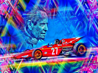 CALVENDO Puzzle Der Ferrari 312B mit Rennfahrer Jacky Ickx ist ein Modell der 1970er Jahre mit Kultstatus. | 1000 Teile Lege-Größe 64x48cm Foto-Puzzle für glückliche Stunden