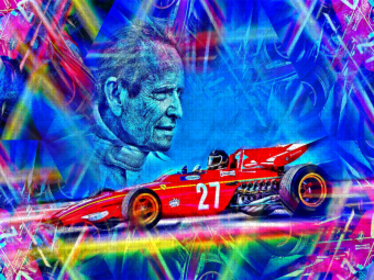 CALVENDO Puzzle Der Ferrari 312B mit Rennfahrer Jacky Ickx ist ein Modell der 1970er Jahre mit Kultstatus. | 1000 Teile Lege-Größe 64x48cm Foto-Puzzle für glückliche Stunden