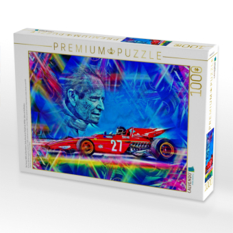 CALVENDO Puzzle Der Ferrari 312B mit Rennfahrer Jacky Ickx ist ein Modell der 1970er Jahre mit Kultstatus. | 1000 Teile Lege-Größe 64x48cm Foto-Puzzle für glückliche Stunden