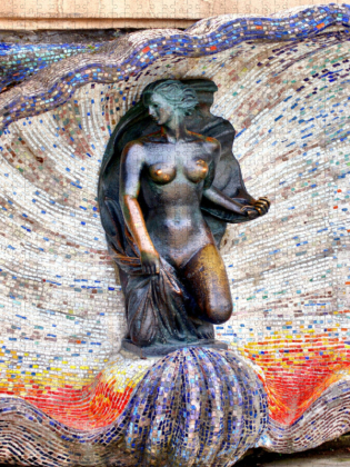 CALVENDO Puzzle Skulptur Nymphe des Bildhauers Hermann Brachert in Rauschen/Swetlogorsk | 1000 Teile Lege-Größe 64x48cm Foto-Puzzle für glückliche Stunden