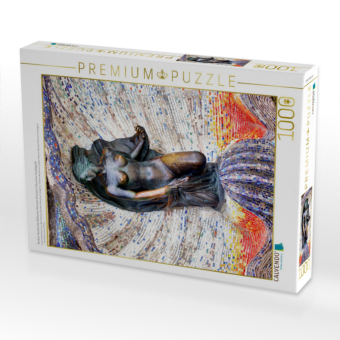 CALVENDO Puzzle Skulptur Nymphe des Bildhauers Hermann Brachert in Rauschen/Swetlogorsk | 1000 Teile Lege-Größe 64x48cm Foto-Puzzle für glückliche Stunden
