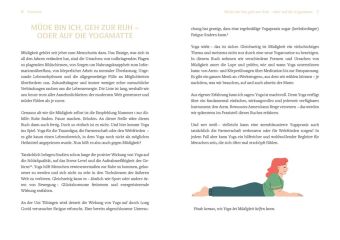 Yoga für müde Menschen