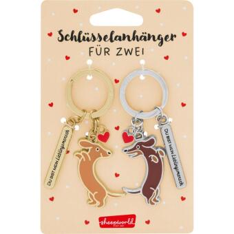 Paar-Schlüsselanhänger "Dackel"