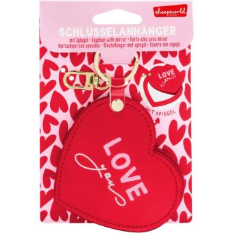 Schlüsselanhänger mit Spiegel mit Motiv "Love"