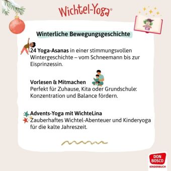 Wichtel-Yoga im Winterwald. Bilderbuch