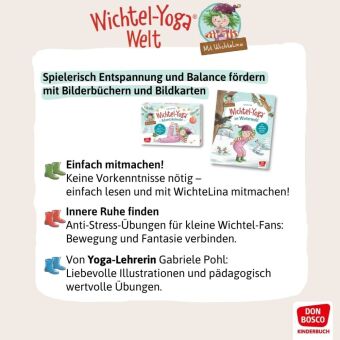 Wichtel-Yoga im Winterwald. Bilderbuch