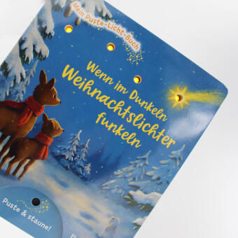 Mein Puste-Licht-Buch: Wenn im Dunkeln Weihnachtslichter funkeln
