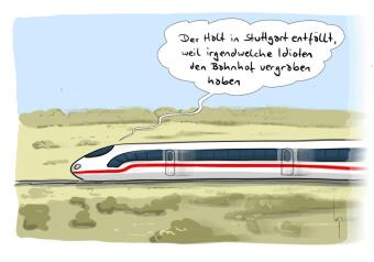 Aus der Bahn!
