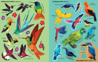 Die große Sticker-Tierwelt: Vögel
