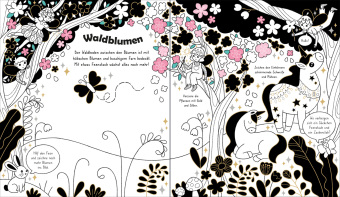 Gold- und Silber-Malbuch: Im Zauberwald