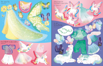 Mein großes Anziehpuppen-Stickerbuch: Regenbogen-Einhörner und Königreich der Feen