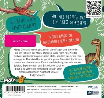 Frag doch mal ... die Maus: Die wichtigsten Fragen zu den Dinosauriern,1 Audio-CD