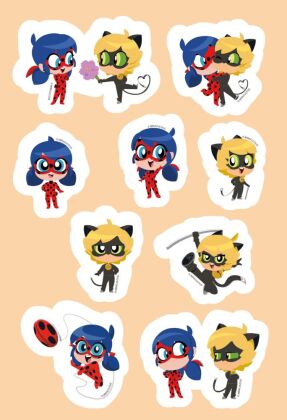 Miraculous: Der bunte Stickerspaß: Chibi- und Manga-Style