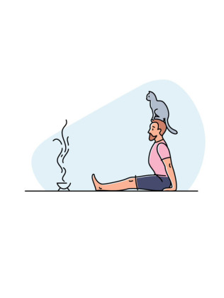 Yoga mit Katze