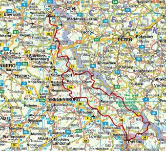 ROTHER Wanderführer Goldsteig. Alle Etappen der Nord- und der Südroute von Marktredwitz nach Passau