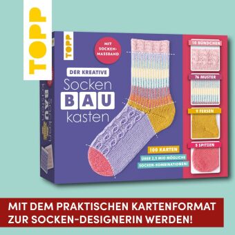 Der kreative SockenBAUKasten. Das große Karten-Set mit Sockenmaßband