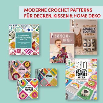 Patchwork Granny Square Decken