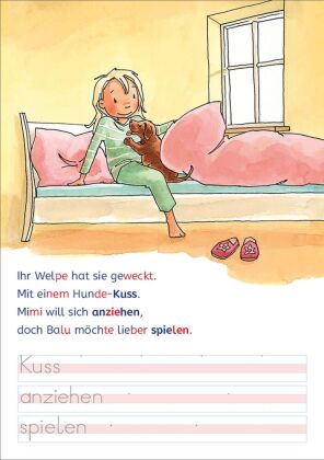 Leselöwen - Lesen und schreiben lernen mit Spurrillen - Zwei Freundinnen und ein neugieriger Welpe