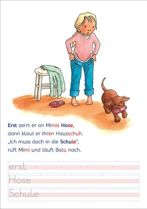 Leselöwen - Lesen und schreiben lernen mit Spurrillen - Zwei Freundinnen und ein neugieriger Welpe