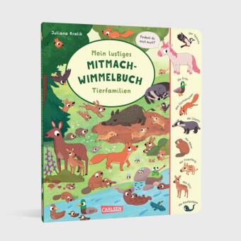 Mein lustiges Mitmach-Wimmelbuch: Tierfamilien